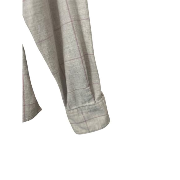 PATAGONIA WOMENS LONG SLEEVE BUTTON DOWN SHIRT CREAM AND PINK SIZE 2 - Picture 4 of 13